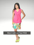 2 Tier Skort with side seam pockets and elasticized waist line - SH011
